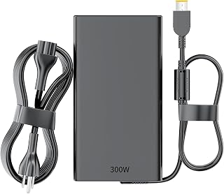 300W AC Adapter Charger Fit for Lenovo Legion 7 7i 5i 5 pro ThinkPad Laptop | New Slim, Overheat Protection, Reinforced Connector, Fast Charging for Gaming RTX 50 Series 20V 15A ADL300SDC3A Power Supply