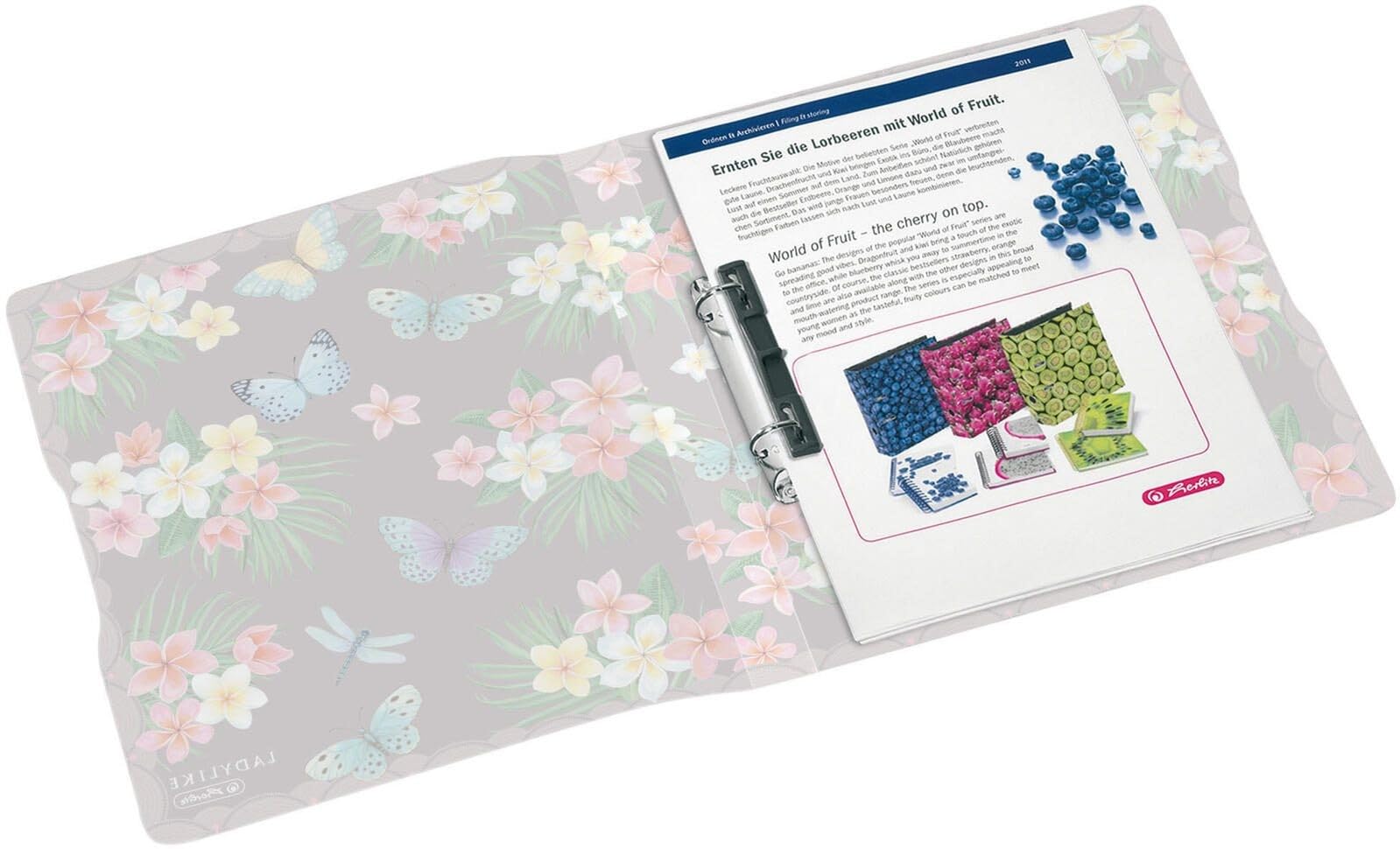 Herlitz Ladylike Butterflies A4 PP Ring Binder - 1 Piece