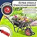 MASKO® Schubkarre Bauschubkarre Gartenschubkarre 100 Liter 250kg Luftreifen mit Stahlfelge + Ersatzschlauch Schubkarrenschlauch, verzinkt Stahlrahmen Garten Karre Schiebkarre Transportkarre Handschuhe