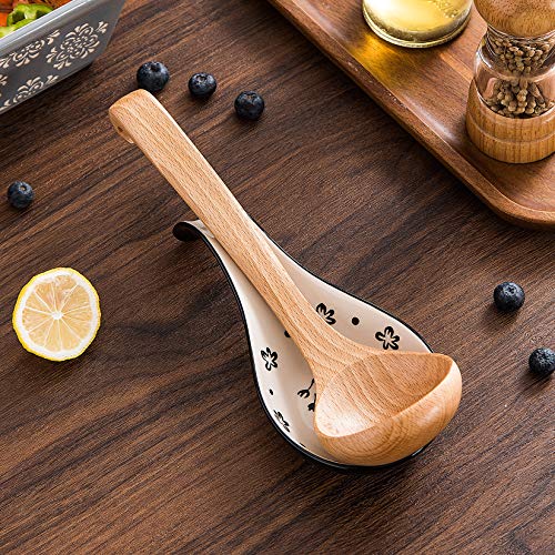 image for Wisenvoy Spoon Rest Spoon Holder for Stove Top Ceramic Spoon Holder Po