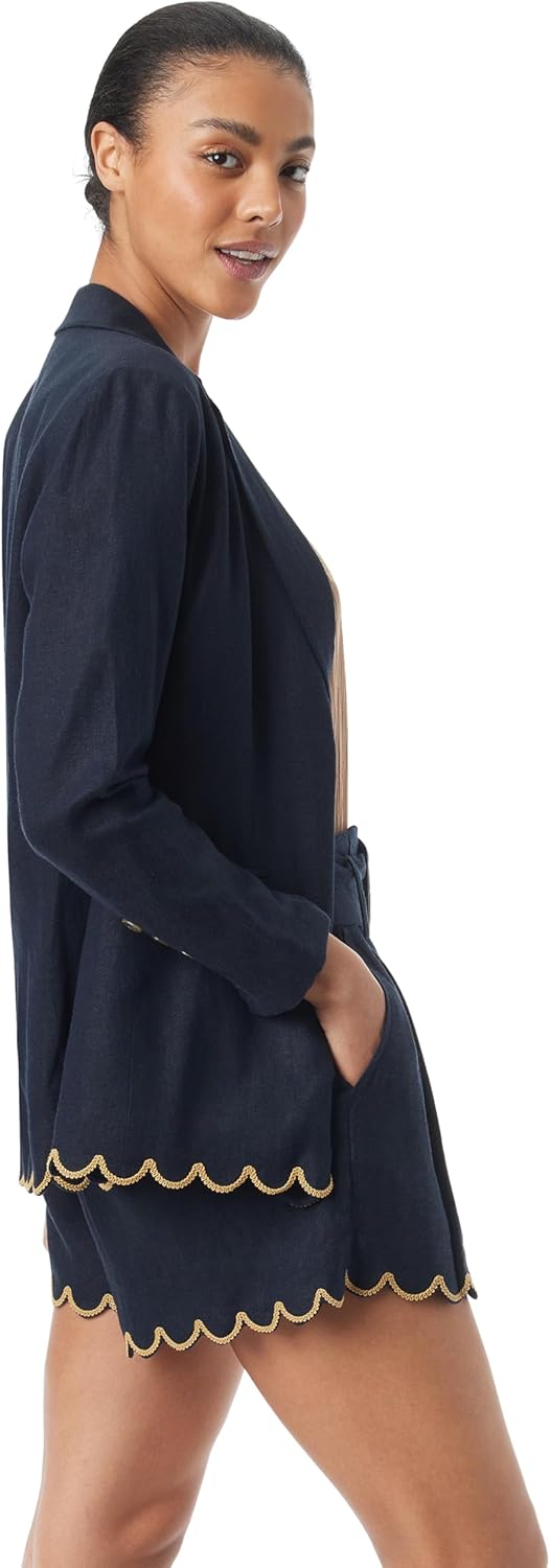 Sam Edelman Womens Enola Single Breasted Notch Collar Blazer Standard - Image 3