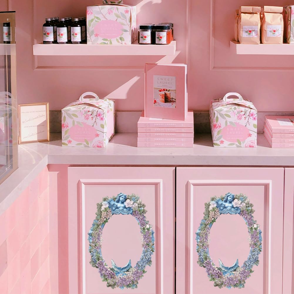 OLYCRAFT 3pcs/Set Black And White Rose Rub On Transfers For