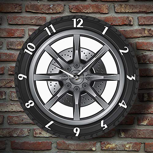 Reloj de pared analógico silencioso vintage de 12 pulgadas miniatura 7
