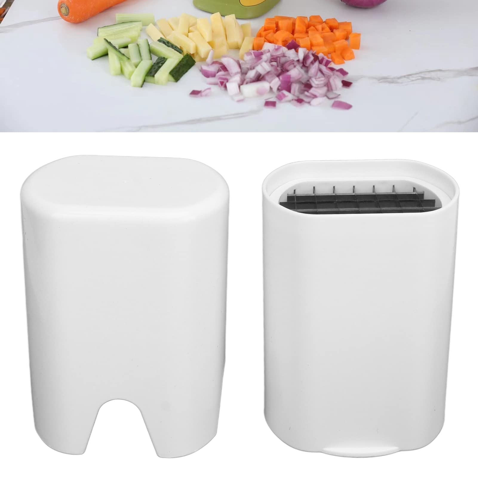Taglia pasta per Patatine Fritte Taglia Rapidamente le Verdure a Cubetti 5,3 X 3,7 X 3 Pollici Strumento Manuale per Patate a Mano Tritatutto per Alimenti Affettatrice di Mele Taglierina per Verdure