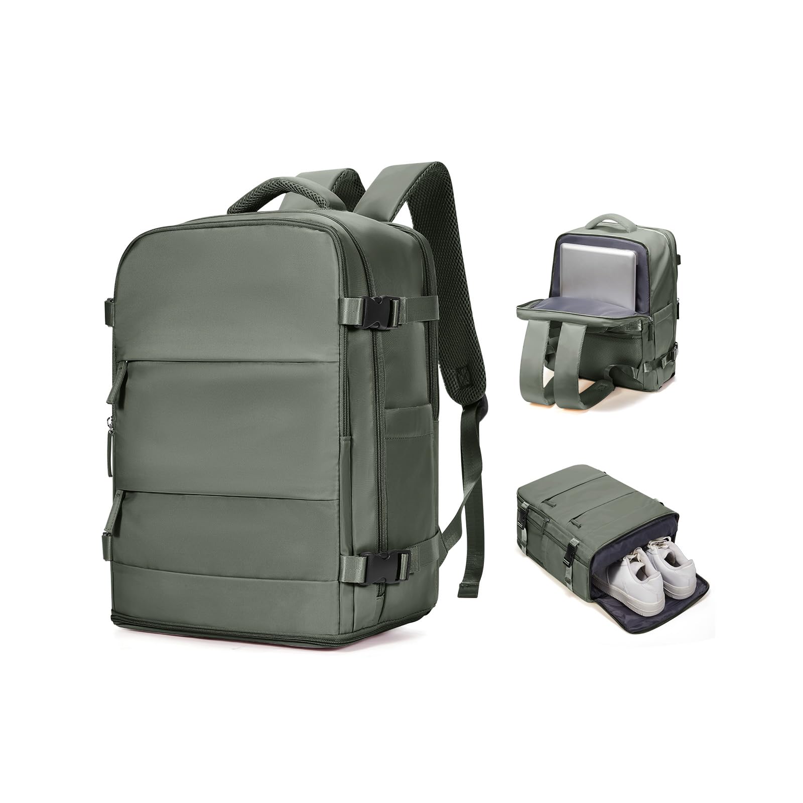 SZSYCN Bagaglio a Mano 40x30x20 per Ryanair Zaino da Viaggio Aereo Piccolo | Ryanair Cabin Bags 40x30x20 Borsa da Viaggio Antifurto Zaino Impermeabile con Porta Scarpe Borsa per Laptop da 16 Pollici
