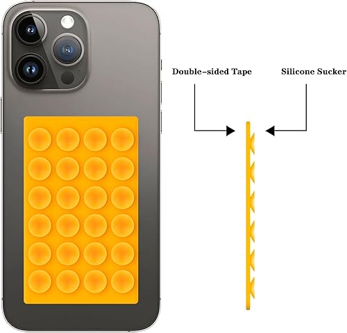 Miniatura 9 de HOWILIM - Funda de silicona con succión para teléfono, 2 unidades, soporte para tarjeta para funda de teléfono, compatible con iPhone y Android,