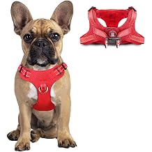 Dog Harness Step in Dog Vest Harness, Reflective Adjustable Puppy No Pull Harness Breathable Soft for Small and Medium Dogs Cats, Red, S