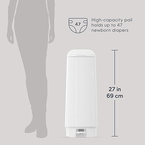 Miniatura 9 de Diaper Genie Juego de regalo exclusivo | Incluye recarga fácil de rollo con 48 bolsas | Capacidad para hasta 2256 pañales para recién nacidos