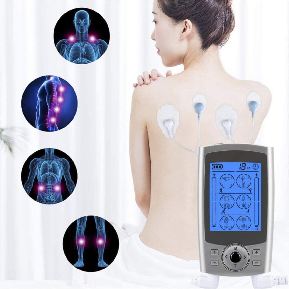 Terapia de Masaje 200ma para Cuello y Espalda, Plata