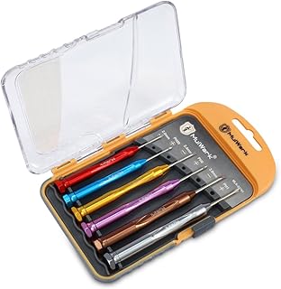 MulWark 6pc Magnetic Mini Flathead and Phillips Micro Precision Head Small Screwdriver Set CRV Eyeglasses Watches Electron...