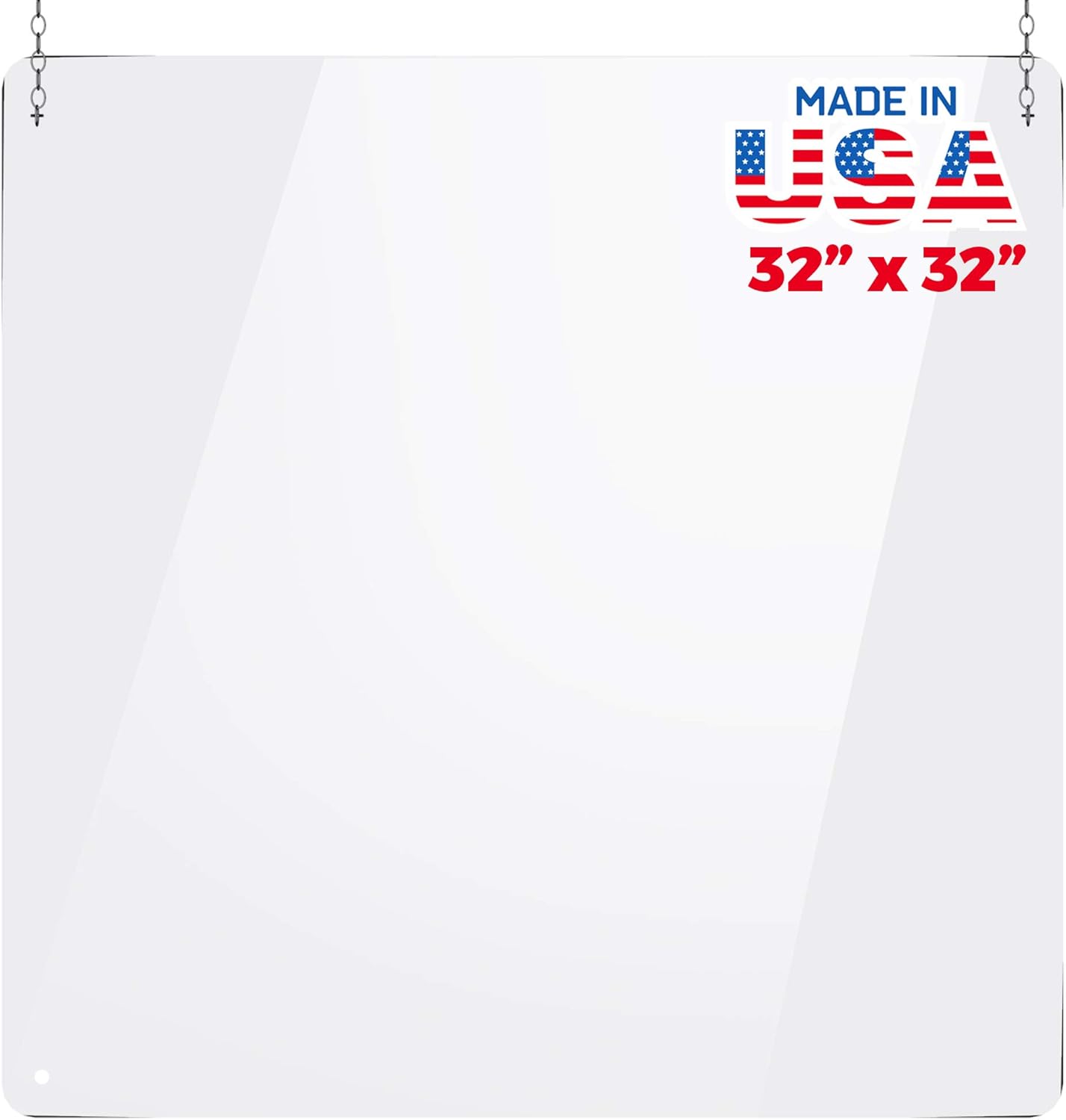 Hanging Portable Acrylic Plexiglass Sneeze Guard Shield for Counter Barrier