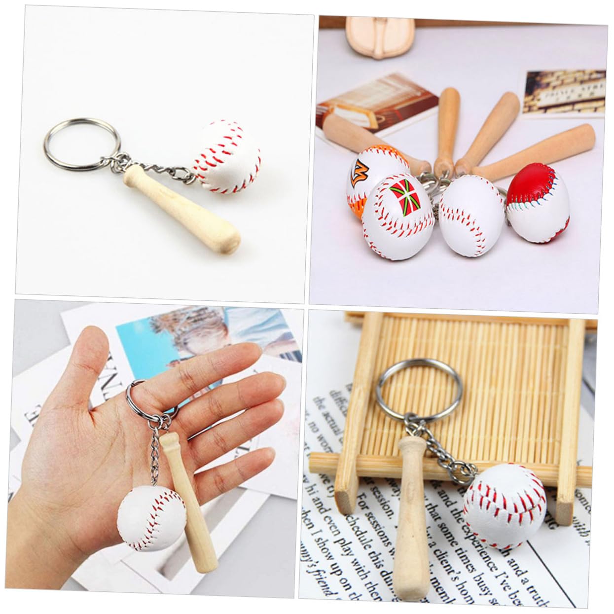 PRETYZOOM Stk Baseball-Schlüsselanhänger Athleten-Souvenir-Schlüsselanhänger Baseball- Schlüsselringe Schlüsselbund hängender Motto-Partyzubehör empfindlich Pu