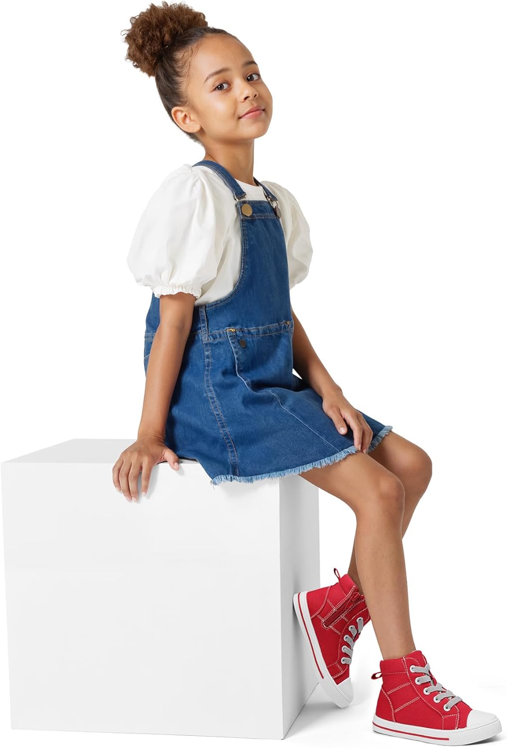 K KomForme Kids Sneakers for Boys and Girls Toddler Canvas High Top Walking Causal Shoes with Zipper - Image 2