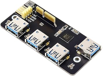 TOP1 PCIe to USB 3.2 Gen1 Adapter for Raspberry Pi Compute Module 4 IO Board 4X High Speed USB Ports