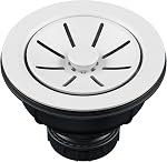 Blanco Essential Garbage Disposal Flange with Waste Scraper - 3.5" Kitchen Sink Disposal Flange, Fits Standard 3-Bolt Garbage Disposals, Color-Coordinated for Blanco SILGRANIT Sinks, Coal Black