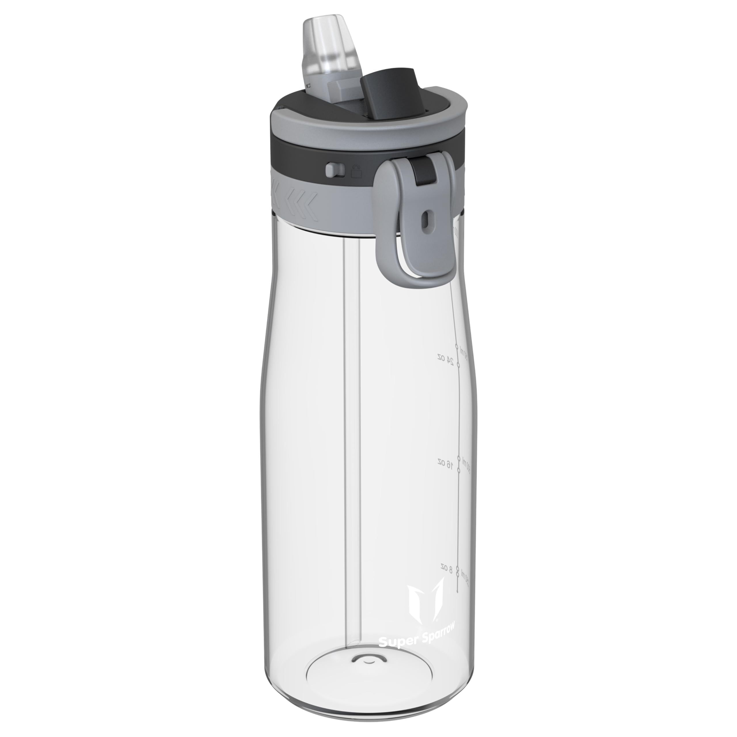 Sparrow Borraccia - 500ml, 750ml, 1L - TouchFlow Bottiglia Senza BPA - Senza Perdite Borraccia Cannuccia - Borracce Sportiva Flusso Rapido Con Un Clic per Scuola, All'aperto