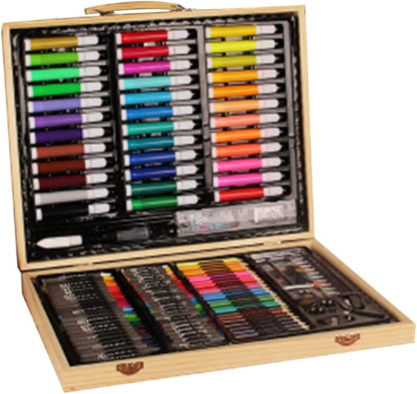 Children's Brush Set Wooden Box Kindergarten Painting Tools Gift Art Supplies(150pcs)