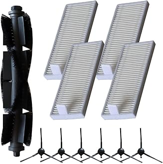 Main Roller Brush Side Brush Filter Kit Compatible For Eureka Lvac Voice Nuo Robot Vacuum, Quick Installation Vacuum Cleaner Replacement Accessories