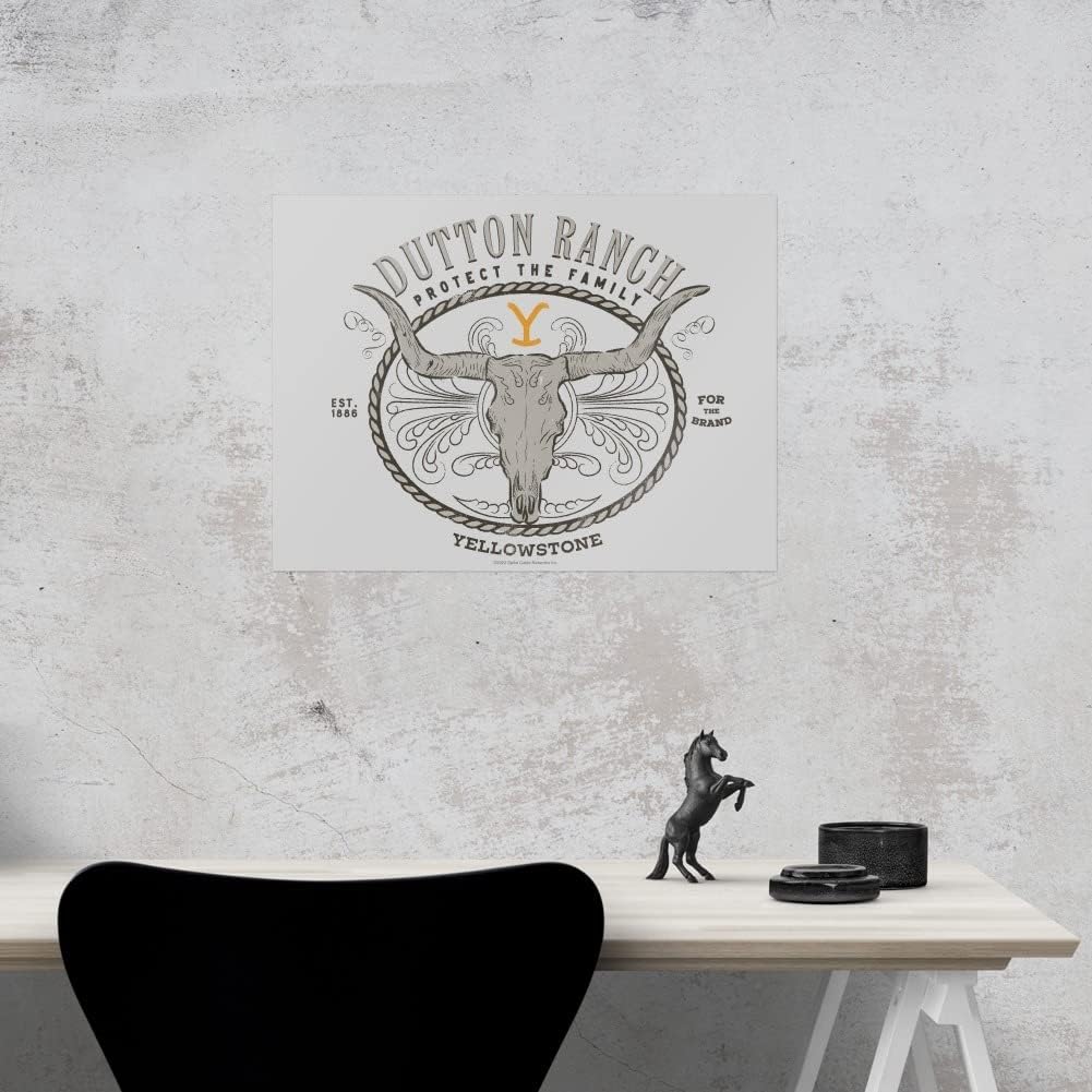 GRAPHICS & MORE Yellowstone TV Show Badge Home Business Office Sign - 18" x 24" Paper Poster