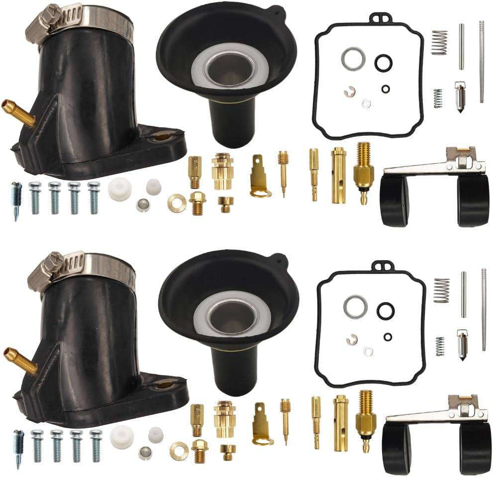 2-Pack Carburetor Carb Rebuild Repair Kits Replacement for Yamaha V Star 650 XVS650 1998-2016 XVS650A 1998-2010 XVS650AT 2002-2010
