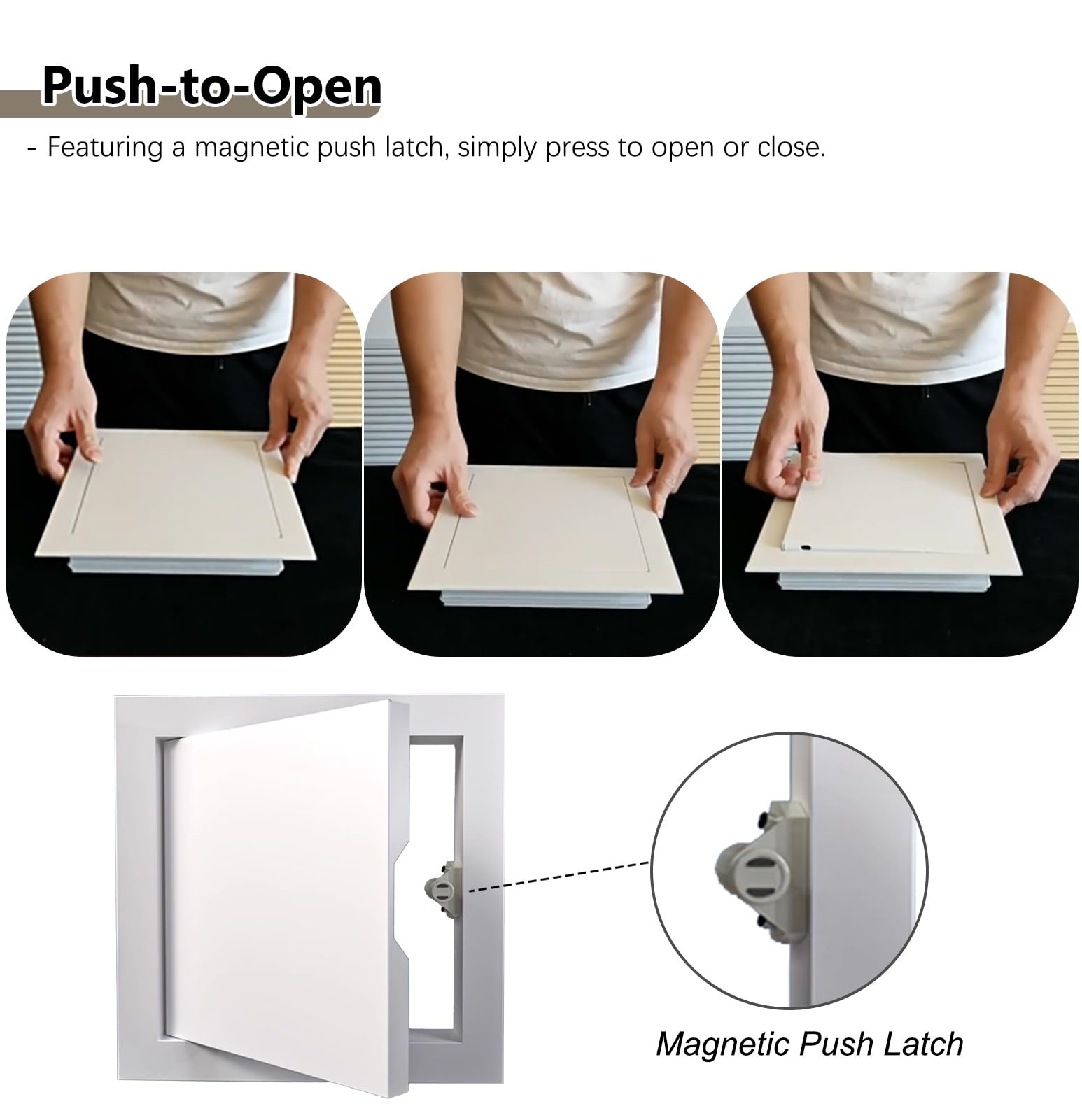 Pannello di accesso magnetico per cartongesso Portello di ispezione di facile accesso per manutenzione della parete Copertura durevole per riparazioni rapide Perfetto per uso domestico e ufficio