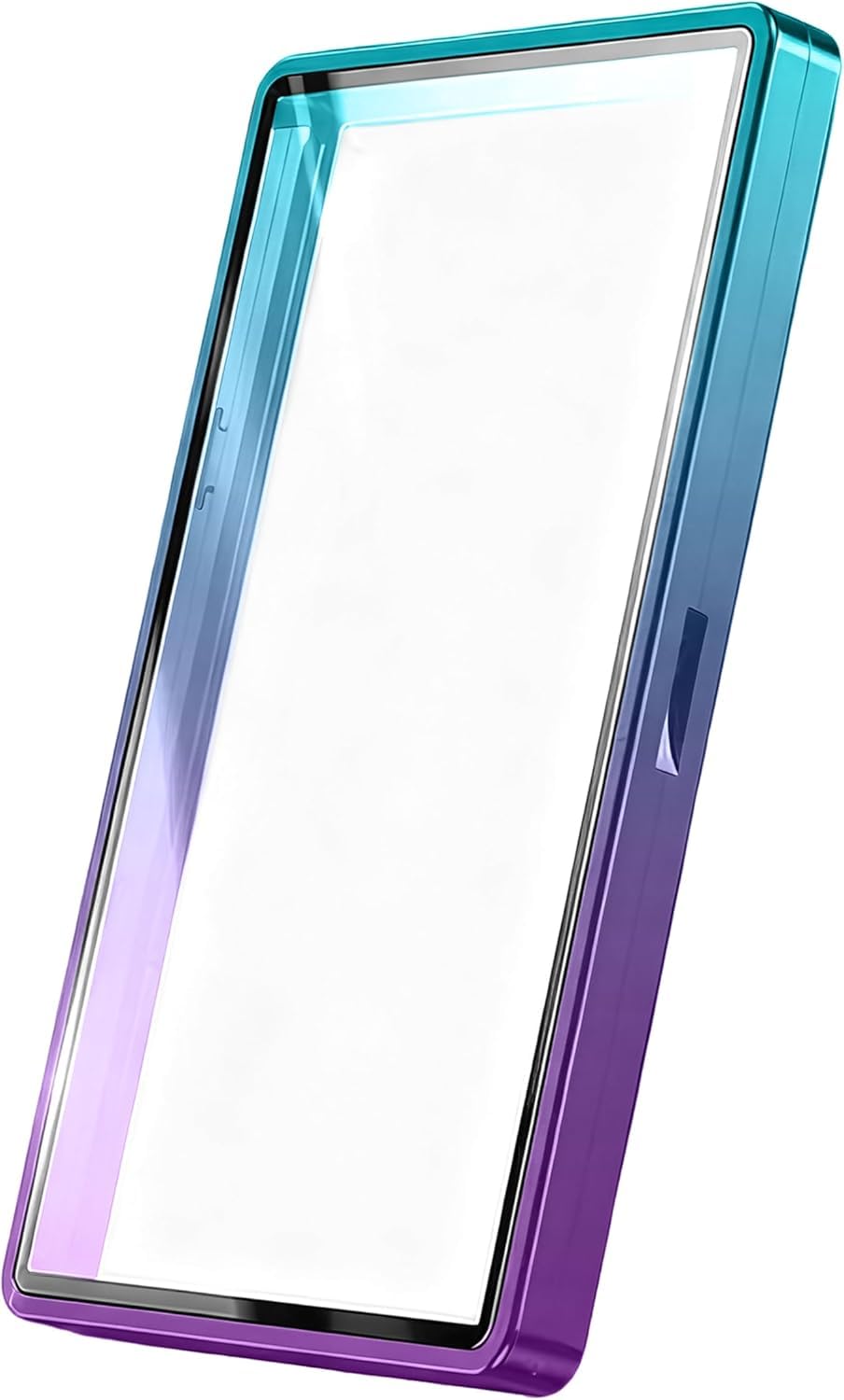 Metal UV Protection Cover Plate for BGS Graded Cards - Durable Aluminium Oxide Glass, Multi-Point Magnetic Closure, Stackable Metal Frame Blue Purple Gradient