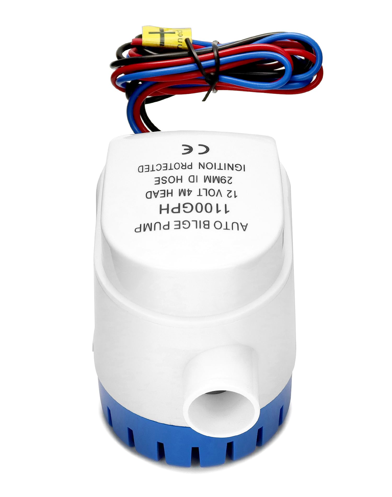 QWORK® Pompa di sentina 12v automatica, con galleggiante, 1100GPH, per allevamenti ittici, acquari, navi