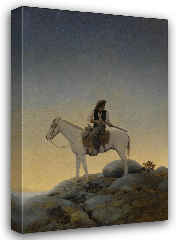 Maxfield Parrish 13x18 Gallery Wrapped Canvas Museum Art Print Titled: The Outlaw (1905)