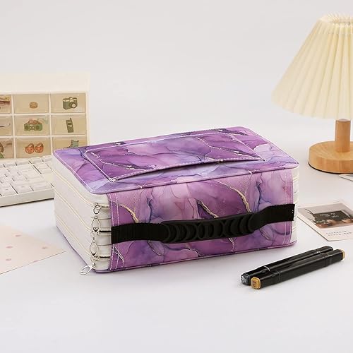 Miniatura 6 de Lbxgap Estuche Organizador de Rotuladores Organizador de Lápiz Labial 102 Ranuras Gran Capacidad con Envoltorio Práctico Soporte Portátil Multicapa