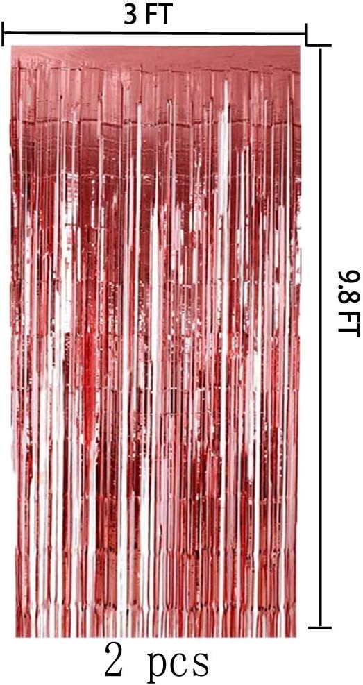 Sweet 21th Birthday Decorations Party Supplies,Rose Gold Number 21 Balloons,21th Mylar Balloons Rose Gold Foil Fringe Curtains Photo Backdrop Great 21th Birthday for Girls,Women,Men - Image 2