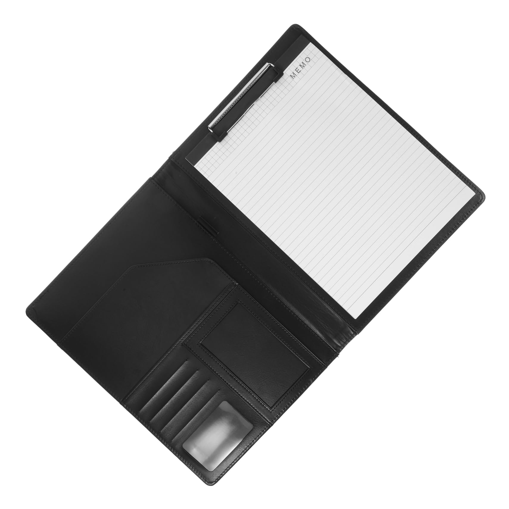 Dossier de Documents A4 en Cuir Noir, Classeur Organisateur de Documents | Rentrée Scolaire, Dossier de Portefeuille D'entreprise, Accessoire de Bureau, Alliage D'aluminium