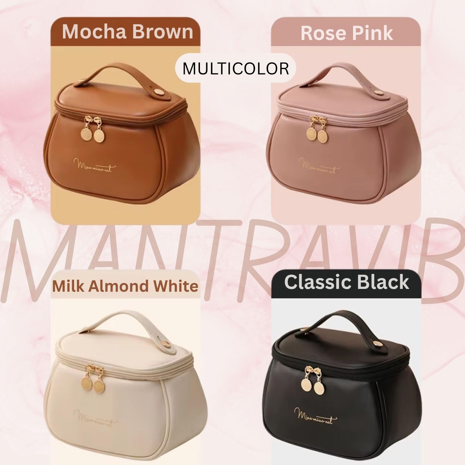 Set di 24 pennelli da trucco professionali con custodia da viaggio in pelle PU di alta qualità, morbide setole vegane, kit di pennelli per trucco viso e occhi, per donne e ragazze, borsa compatta