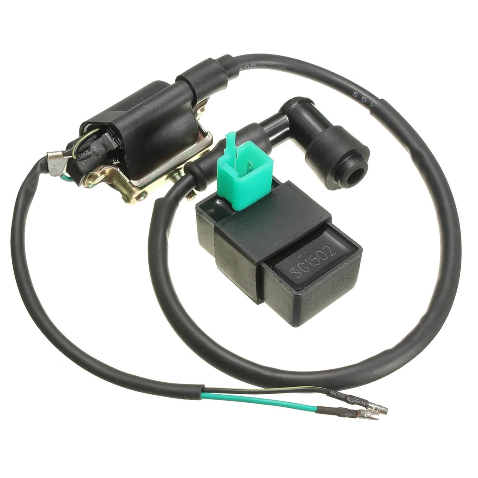 Bobine d'allumage CDI pour moto Kit bobine d'allumage/CDI pour moto tout-terrain 50cc, 70cc, 90cc, 110cc, 125cc