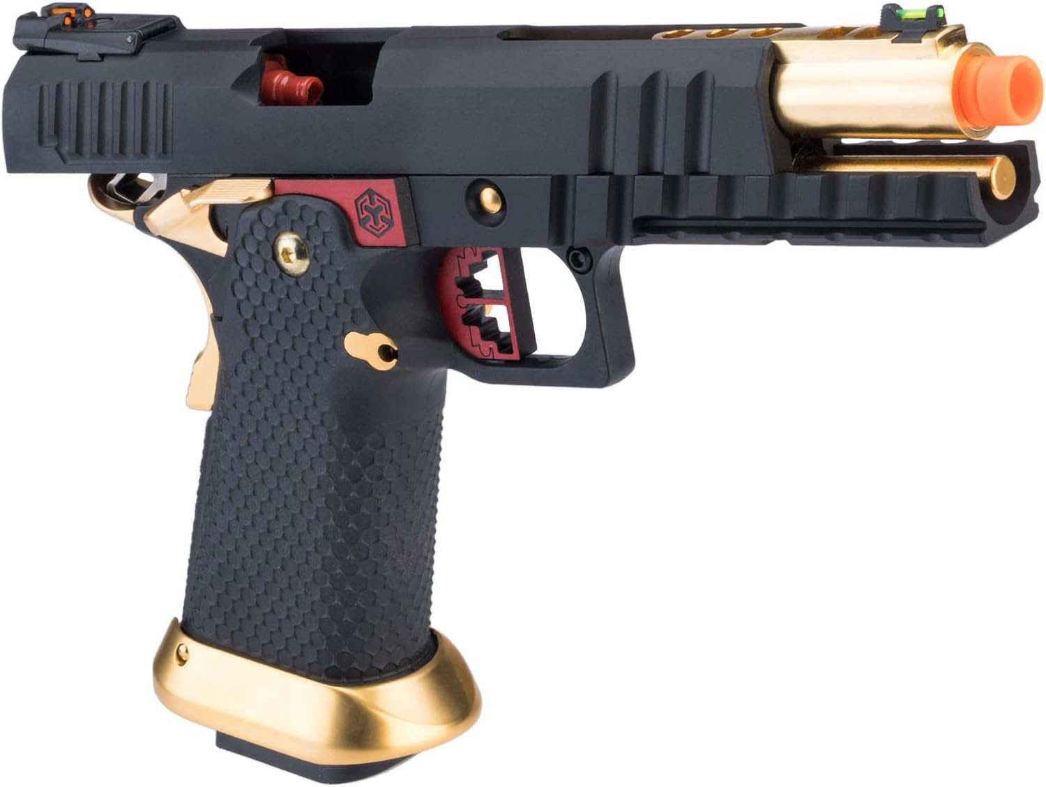 Evike Airsoft - AW Custom Ace Competitor Hi-CAPA Gas Blowback Airsoft Pistol (Package: Red/Green Gas/Gun Only)