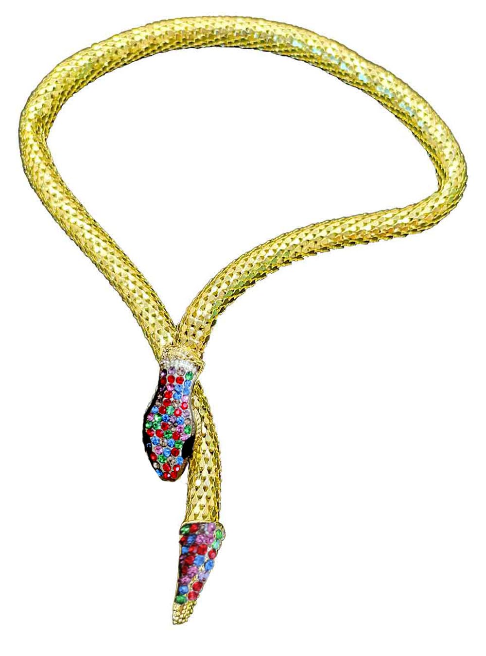 Fuschianet Accessories Multicolor Golden Snake Viper Necklace for Women and Girls (B0CGHLRQHX) Amazon Price History, Amazon Price Tracker