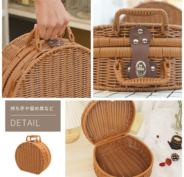 A&P かごトランクバッグ かごバッグ トランク バスケット Mサイズ ブルー ピンク