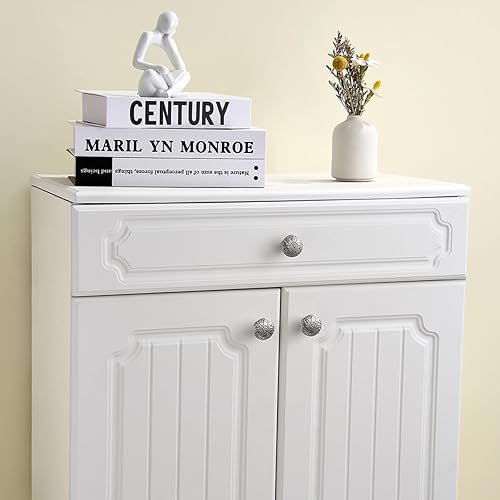 Miniatura 4 de Pomo redondo para cajón, paquete de 10 pomos de níquel cepillado, manijas de gabinete modernas para puerta de cocina, puerta de tocador de baño,