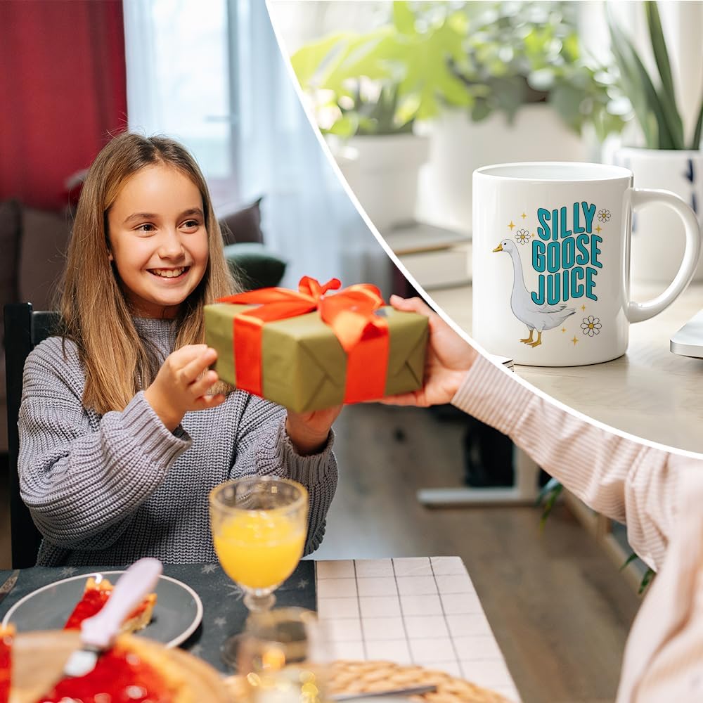 RZHV Silly Goose Juice 11 Oz Novelty Mug, Funny Cartoon Goose Coffee Mug for Coworker Goose Lovers Goose Owner Goose Mom, Farm Animal Goose Ceramic Coffee, Birthday Thank You Gifts for Sister Friend - Image 6