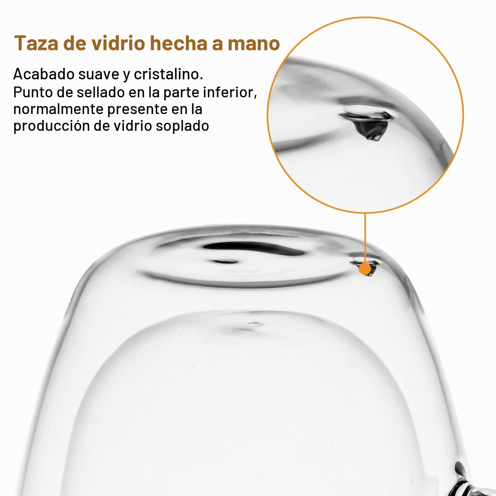 Paquete de 4 tazas de café expreso, taza de café espresso de 80 ml con asas, taza de café de doble pared, tazas de café de vidrio aisladas