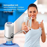 NK Automatikus Vízadagoló, USB Töltés, Rozsdamentes Acél, BPA-mentes, Hordozható, 1,5-18,9 L Palackokhoz, Fehér, 16 cm 8
