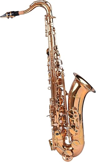 Kadence Saxophone Tenor Gold, Leather Case, Mouthpiece, Polishing Cloth, Cleaning Rod And White Gloves