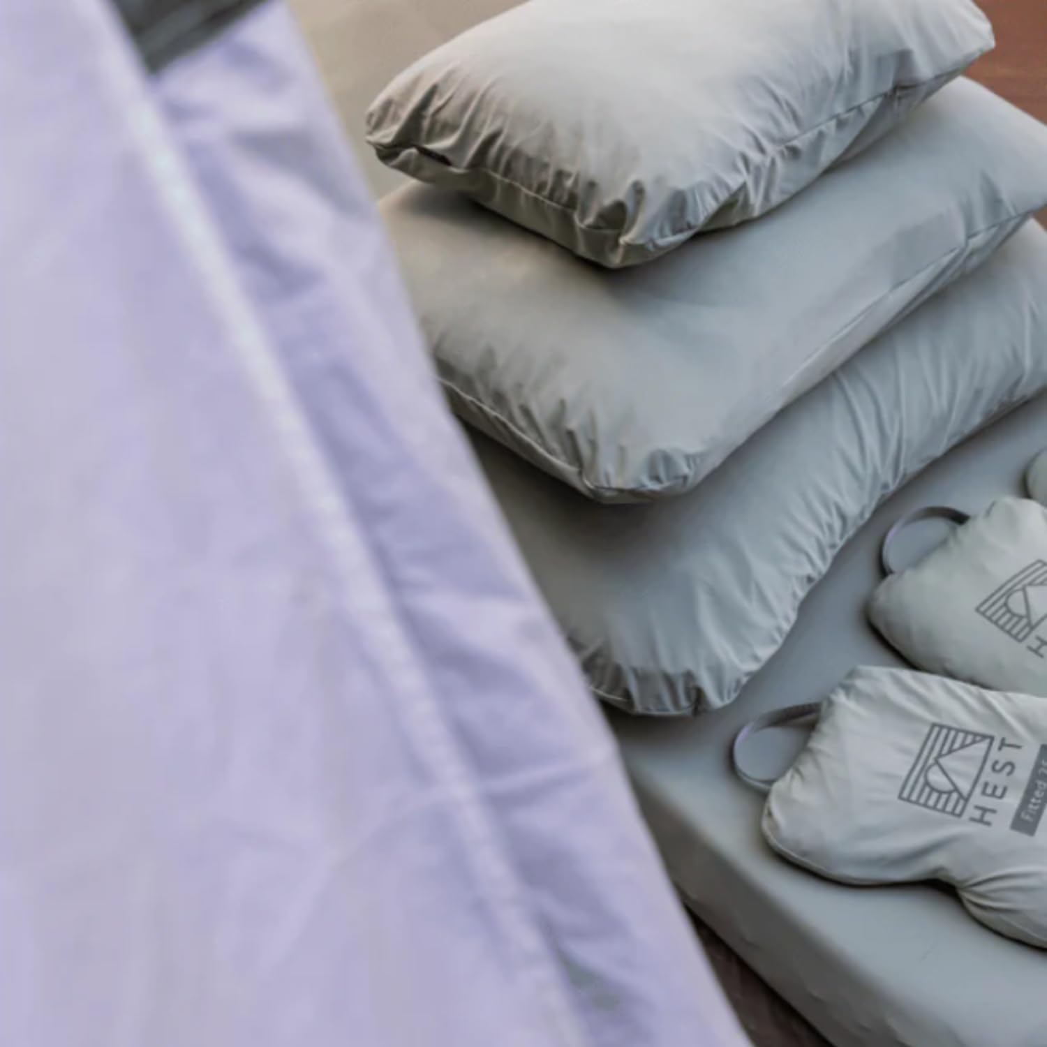 HEST Pillowcase Cooling - Compatible Camp Pillows - Jade Cooling Fabric - Machine Washable - Outdoor Ready - Medium