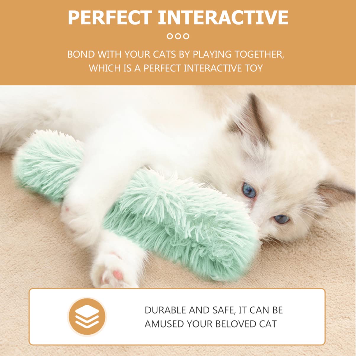 POPETPOP Lot De 3 Jouets Interactifs pour Chats Dintérieur Bâtonnets À Mâcher pour Le Sommeil