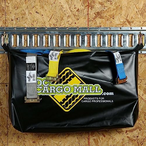 Heavy Duty Vinyl Trailer Storage Bag With E-Track Spring Fittings | Insert Into E Track Tie-Down System Horizontal/Vertical Rail Slots In Trailers, Trucks, Vans, Warehouses, 14” X 24”, Wll 50 Pounds #TOP2