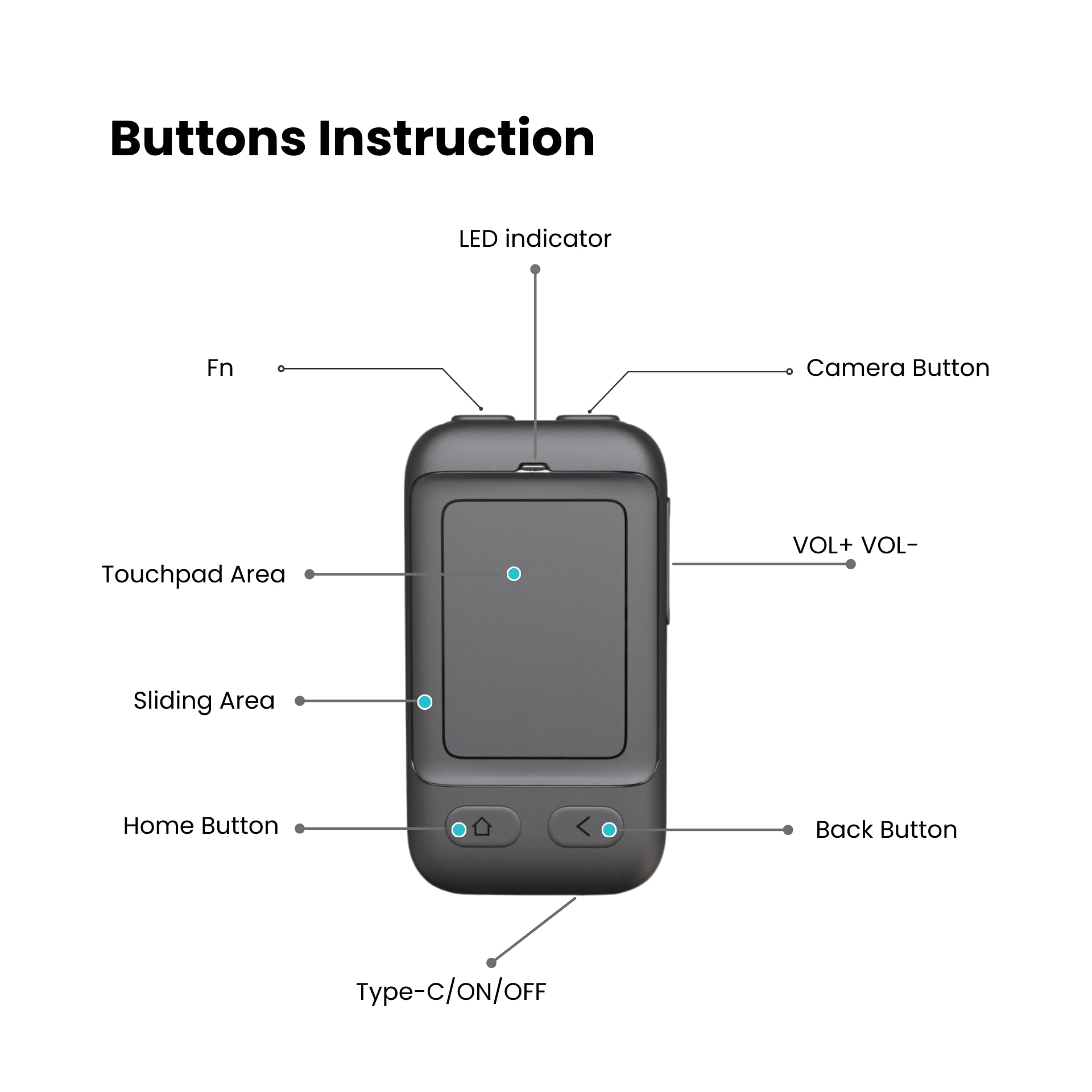 Cheerdots CheerTok Air TikTok - Mando a distancia con desplazamiento, control remoto Bluetooth para control de cámara, presentación Bluetooth, girador de páginas, disparador remoto inalámbrico para