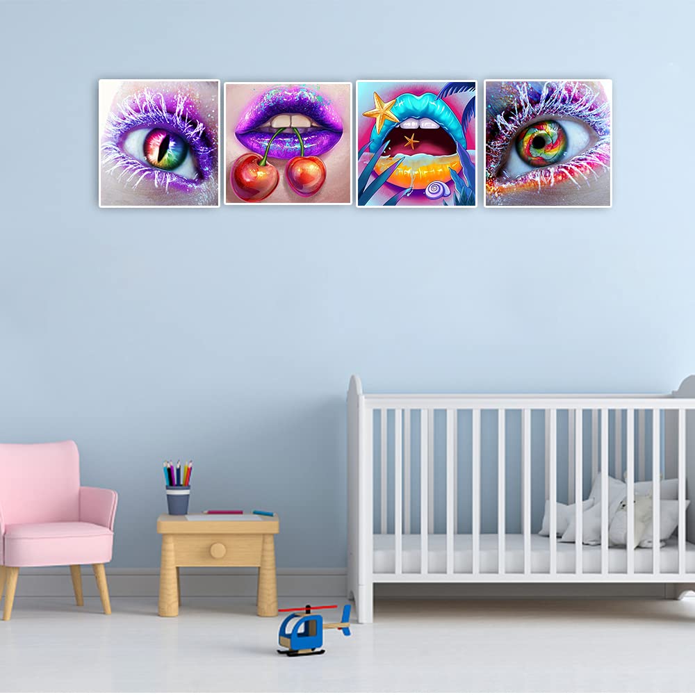 Diamond Painting Kit 5D Occhi,Adulti e Bambini fai da te con i numeri Pittura Diamante