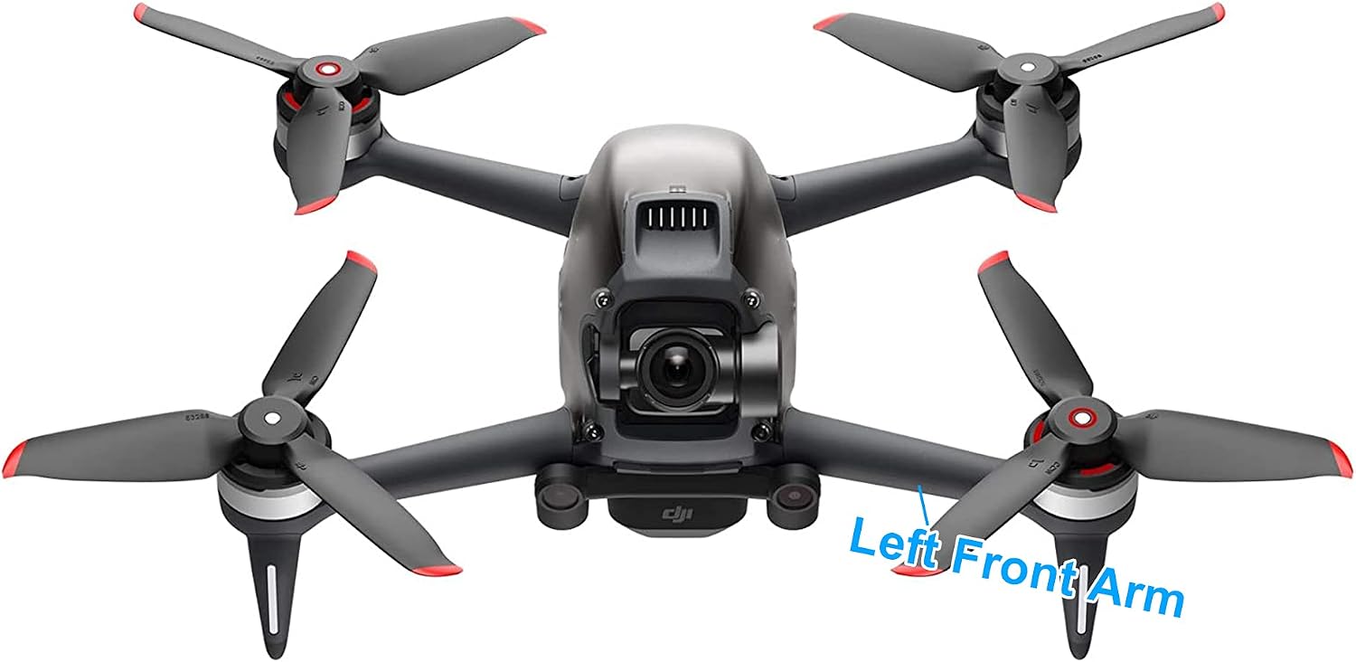 Original FPV Drone Motor Arm Left Rear/Right Front/Right Rear/Left Front/OEM Arm Replacement Repair Spare Parts for DJI FPV Drone (Left front arm)