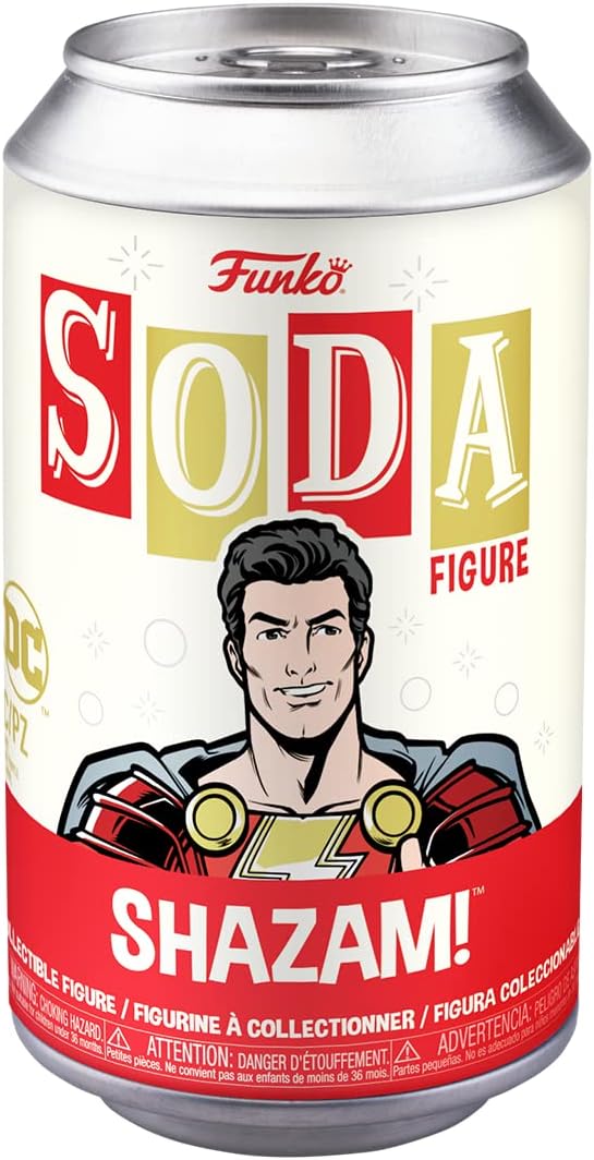 Funko Vinyl SODA: Shazam 2 - Shazam - 1/6 Odds for Rare Chase Variant - DC Comics - Collectable Vinyl Figure - Gift Idea - Official Merchandise - for Kids & Adults - Movies Fans