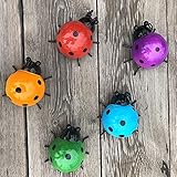 Metal Garden Art Set Of 5 Cute Lady Bugs For Your Garden, Outdoor Decorations For Patio Garden Decor...