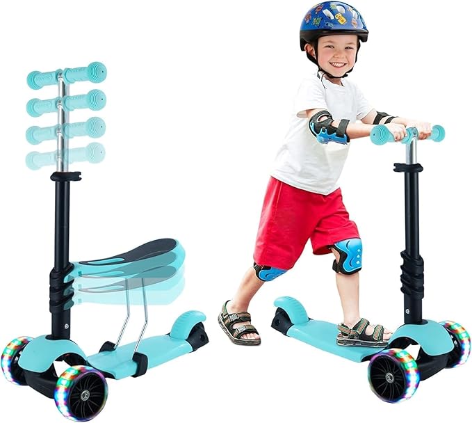 Ark miido Trottinette 3-en-1 pour enfants — siège amovible, guidon et hauteur réglables (3–12 ans)